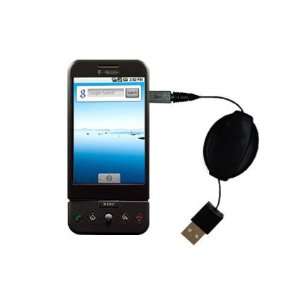 Retractable USB Cable for the T Mobile G1 Google with Power Hot Sync 