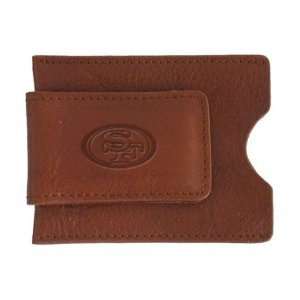    San Francisco 49ers Tan Soft Leather Money Clip