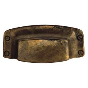   Marella 100285.03 Bin Pull, Antique Brass Distressed, 3.5 by 1.73 Inch