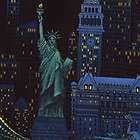 NEW YORK CITY NIGHT LANDMARKS~ Cotton Quilt Fabric