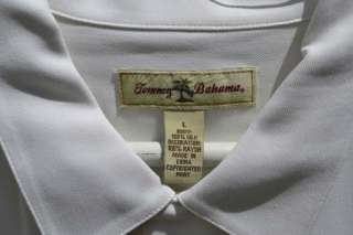 TOMMY BAHAMA RIDE TIP SURF WAVE DRINK EMBROIDERED SILK CAMP SHIRT LRG 
