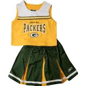  Green Bay Packers Girls 4 6X 2 Pc Cheerleader Jumper 