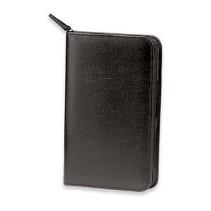   Leather Cover, Zip closure   COMPACT, 82911   Black