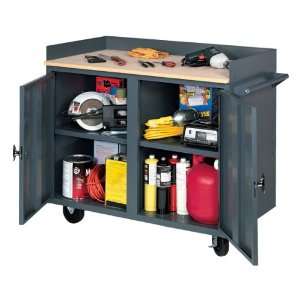  Edsal Mobile Service Bench w/ Two Cabinet Doors