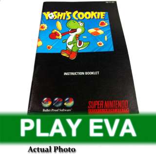 YOSHIS COOKIE MANUAL BOOK Super Nintendo SNES Yoshis  