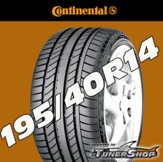 195/40   14 Conti Sport Contact Tire 40R14 R14 40R  