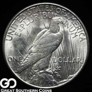 1928 S Peace Silver Dollar NEAR GEM BU ** TOUGH DATE DOLLAR  
