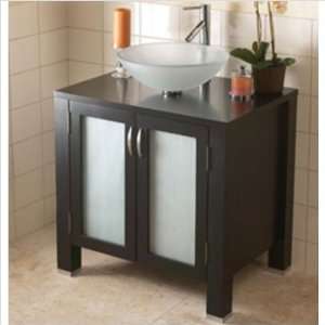   Vanity Set with Inlaid Glass Doors (2 Pieces) Finish: Metallic Silver