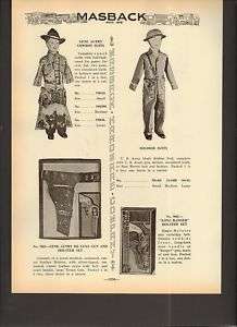 1941 Gene Autry Cowboy Suit Gun Holster Lone Ranger ad  
