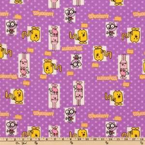   Wow Wow Wubbzy Frames Lilac Fabric By The Yard: Arts, Crafts & Sewing