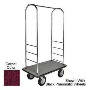  Easy Mover Bellman Cart Chrome, Red Carpet, Black Bumper 