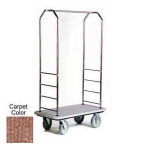  Easy Mover Bellman Cart Stainless, Tan Carpet, Gray Bumper 