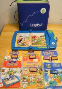 Leap Frog LEAP PAD, w/ Game Books, Cartridges & Travel Case  