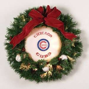  Chicago Cubs Fiber Optic Wreath