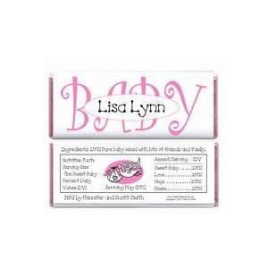  BS220   Baby Shower Pink Baby Candy Bar Wrappers: Baby