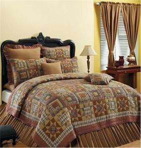 Burlington Star Block Patchwork Cotton Quilt Bedding Set By Victorian 