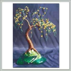 Wire Bonsai Tree Sculpture  Bended Elm  Grocery & Gourmet 