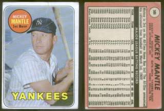 7091) 1969 Topps 500 YL Mickey Mantle Yankees Yellow Letter FR  
