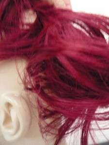   RUBY BRIGHT RED BUN UP DO DOWN DO TOPPER SPIKY TWISTER  