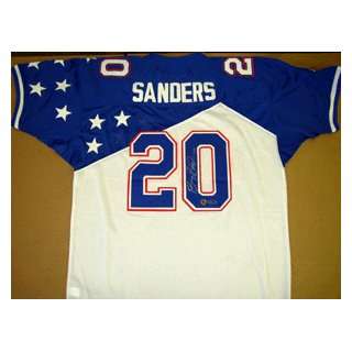  Barry Sanders Autographed Jersey   M&N Pro Bowl Sports 