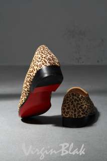 vb HOMME Trendy Leopard Print Calf Hair Loafers 3QM  
