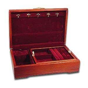   Impressive Large Wooden Jewelry Box w. Pull Out Tray: Everything Else