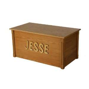 Oak Toybox with Wooden Letters in Brush Dom Font  Kitchen 