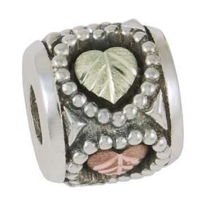   Black Hills Gold by Coleman Oxidized Silver Heart Memory Bead: Jewelry