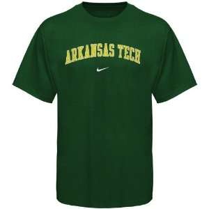  Nike Arkansas Tech Wonder Boys Green Vertical Arch T shirt 