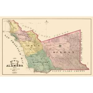  ALAMEDA COUNTY CALIFORNIA (CA) LANDOWNER MAP 1878