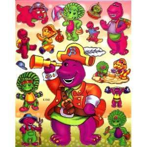  Barney the Purple Dinosaur Sticker Sheet E052 ~ B.J. Baby 