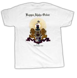 Kappa Alpha Order   Coat of Arms Tee   M 2XL   NEW  