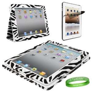  Zebra iPad Skin Cover Case Stand with Screen Flap and 