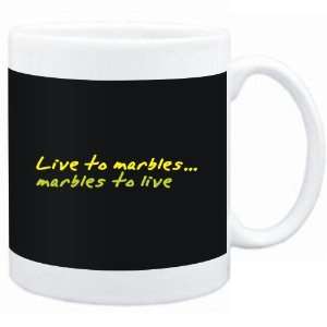  Mug Black  LIVE TO Marbles ,Marbles TO LIVE !  Sports 