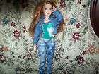 Americas Next Top Model Auburn Barbie In Acid Wash Jeans & Denim 