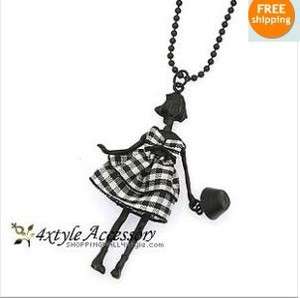  Scotland Style Doll Black Butterfly Necklace x79 great gift  