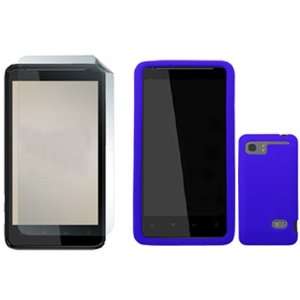  iFase Brand HTC Holiday Combo Solid Dark Blue Silicone 