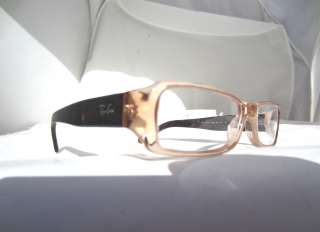 RayBan RB 5185 2436 Transparent Brown Eyeglasses Glasses Authentic New 