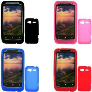  iFase Brand HTC Bresson Combo Solid Black + Solid Blue 