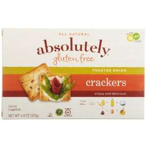 Absolutely Gluten Free Toasted Onion Crackers, 4.4 Ounce:  