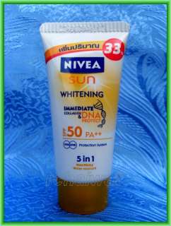 NIVEA Sun Whitening SPF50 Immediate Collagen & DNA Protect Water 