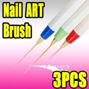  3 Nail Art Acrylic Brush Pen Paint Liner Drawing 016 