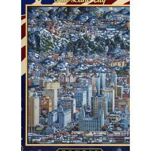   Puzzles Salt Lake City Winter 550 Piece Jigsaw Puzzle: Toys & Games