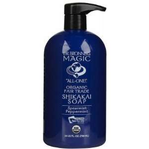  Dr Bronners  Liquid Shikakai Soap, Spearmint Peppermint 