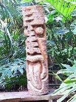 Wassup! TIKI STATUE #101 Palm Tree Hawaiian Carving Art  