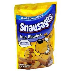 Snausages in a Blanket, Beef & Cheese, 12 Ounce Pouches (Pack of 12 