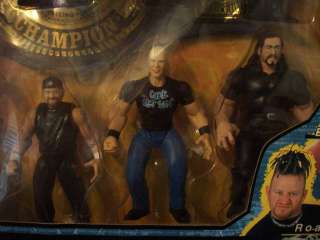 JAKKS PERFECT 10 STONE COLD & THE ROCK & ETC MIB #A3339  