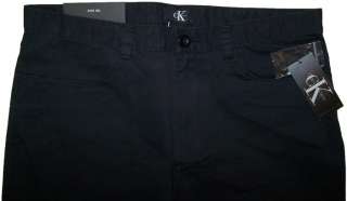 Calvin Klein Mens Flat Front Black Pants Lifestyle NWT  