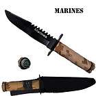 25 Marines Desert Cammo Survival Knife W/Case(HG 690 ​CM2/MS)