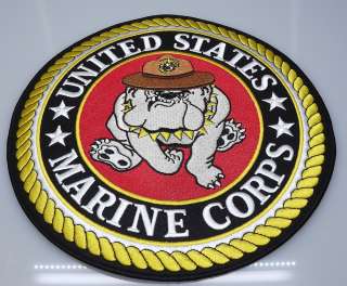 MARINE CORPS USMC PATCH LARGE LOGO BULL DOG XLG NEW  